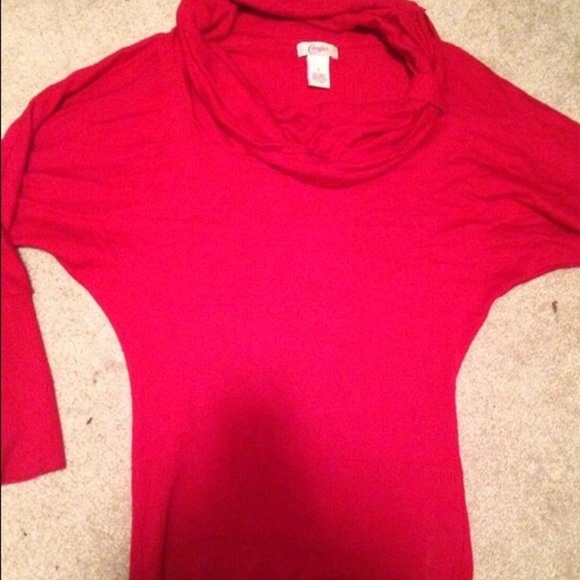 Red cowl neck sweater - Picture 2 of 2